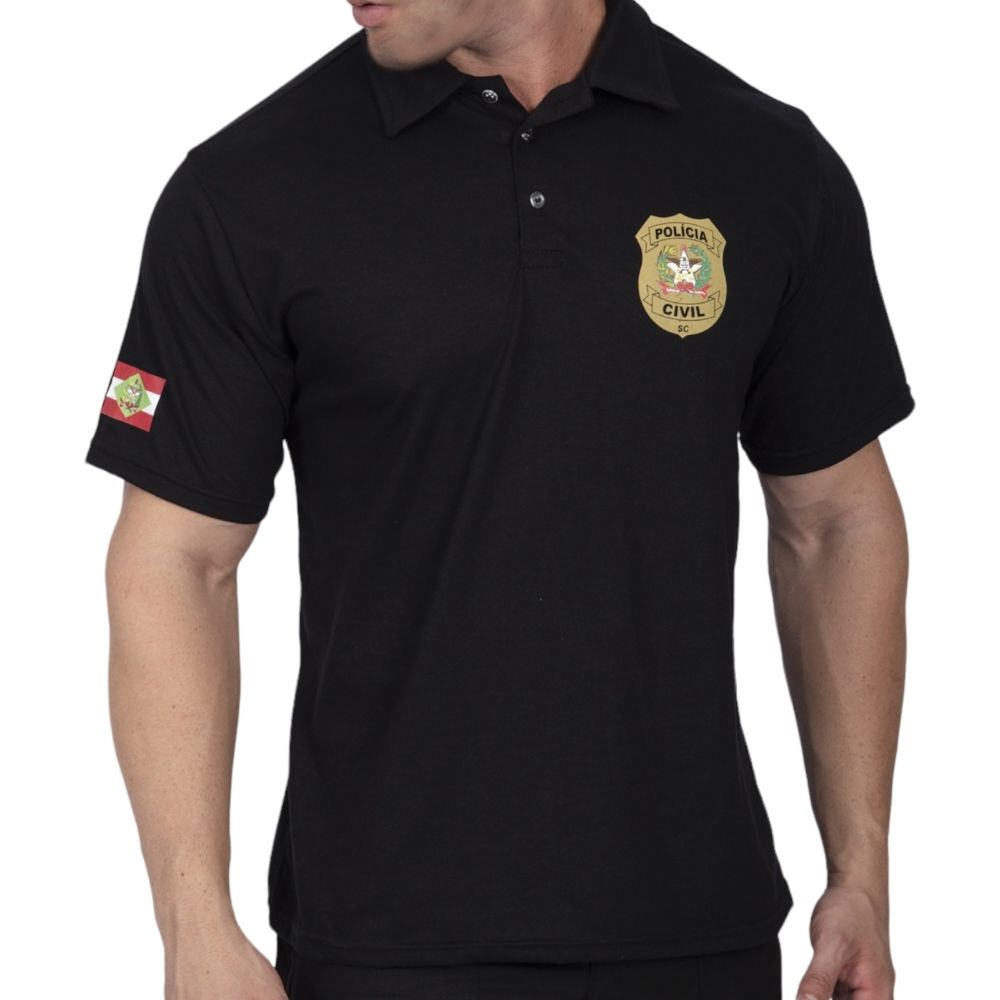 Camiseta Gola Polo PCSC - Preta - Tam. G