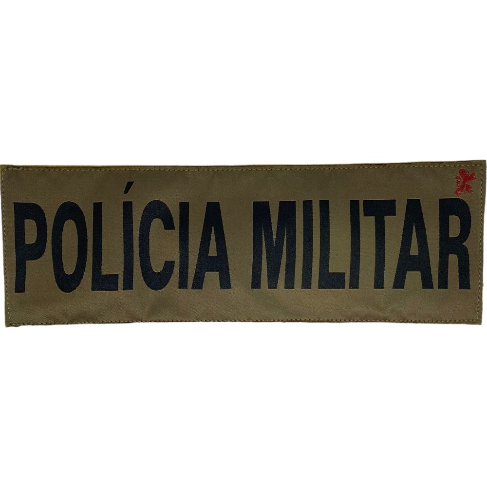 Identificação POLICIA MILITAR 26,8cm X 9,8cm - Coyote